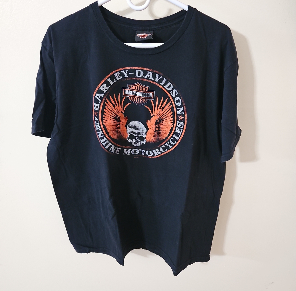 Harley-Davidson Men's Black Graphic Skull Tee